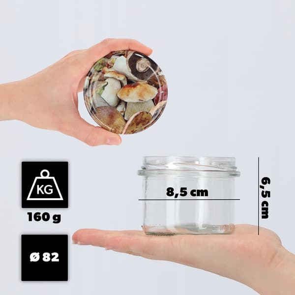 KADAX Tartu purkit 235ml 50kpl 82mm + kannet "Sienet"