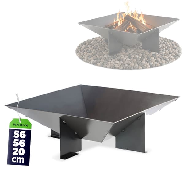 KADAX Eldstad 56cm För Lägereld Grill Vattenkokare Stålgaller Stor Skål