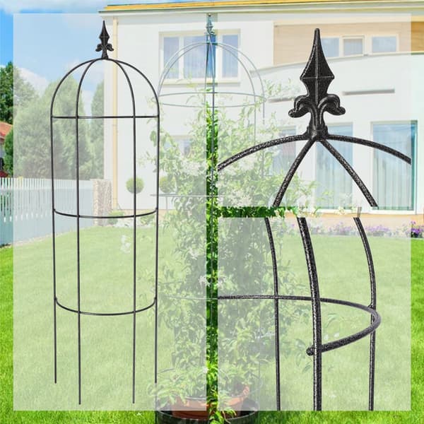 KADAX Havepergola til planter, blomster, obelisk til blomster, klatreplanter, metal, 120 cm