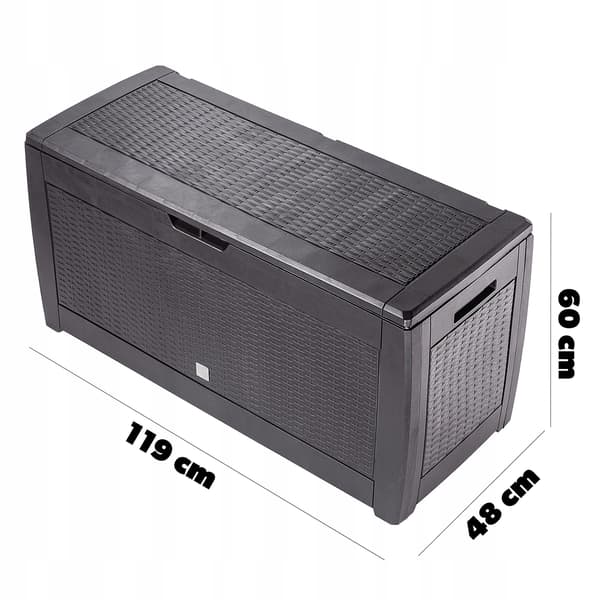 KADAX Haveboks Balkonboks 310L Til Have Balkon Terrasse Brun