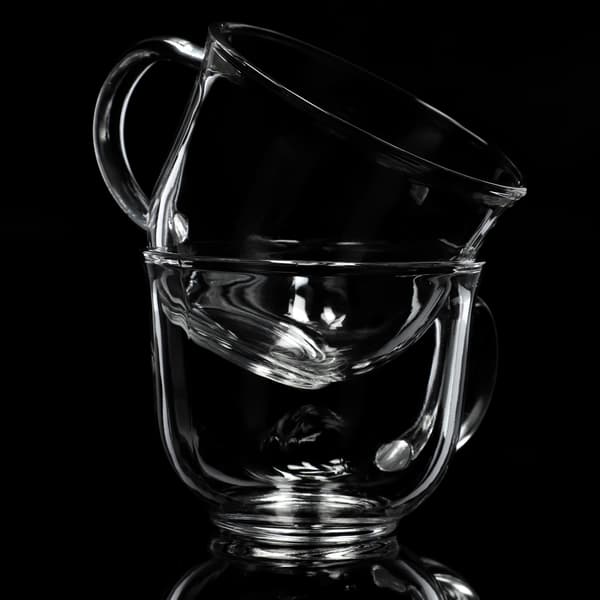 KADAX Kaffe, Te, Vinterdrikke, Latteglas med Hank 480 ml Store Glas