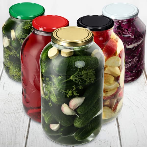 KADAX Glasburk 5L Gurka 5000ml + Kork Fi 100 Mönster