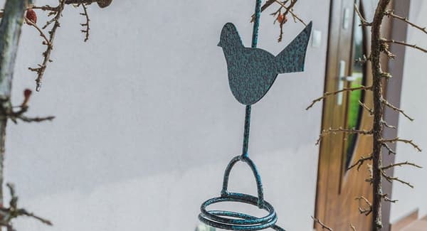 KADAX Hængende fuglefoderautomat til fedtbolde, massiv 32 cm