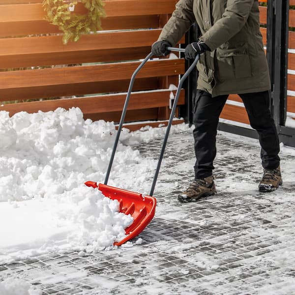 KADAX Snöskyffel Snöröjningsskyffel Handplog På Hjul Stark