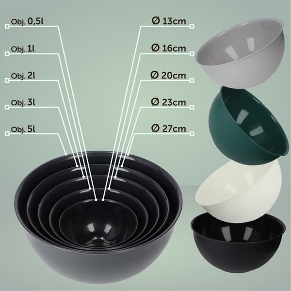 KADAX Plastskål 2L Fruktsalladsskål Liten Universal 20cm
