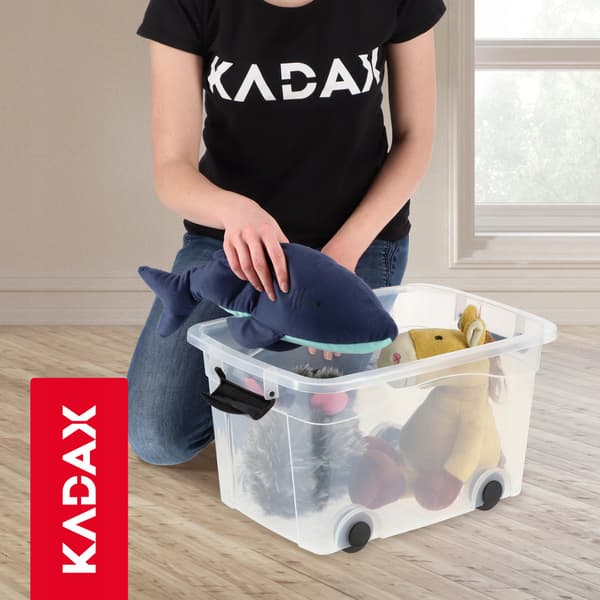 KADAX Lelulaatikko Suuri Laatikko Pyörillä Muovi Suuri 40L
