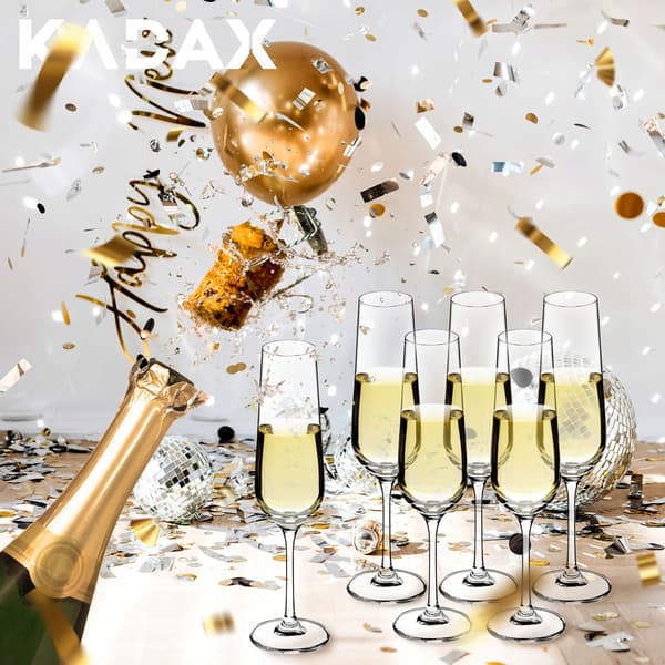 KADAX Champagne Prosecco Vinglas 200 ml Set med 6 glas