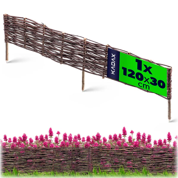 KADAX Trädgårdspalissadkantstängsel 120x30 cm högt staket