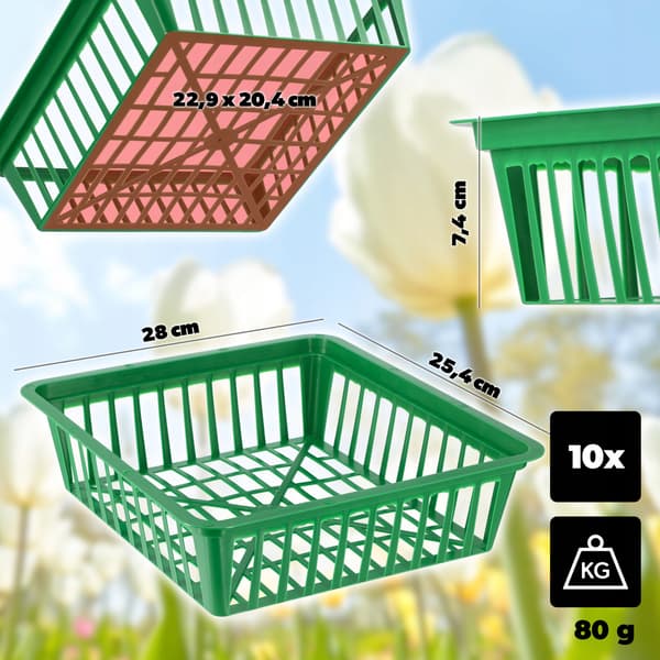 KADAX Korg för plantering av lökar, tulpaner, 28 cm, 10 st