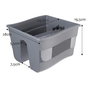 KADAX Balkonkasse Urtepotte Urtepotte til Balustrade 29,5x28x19,5 cm