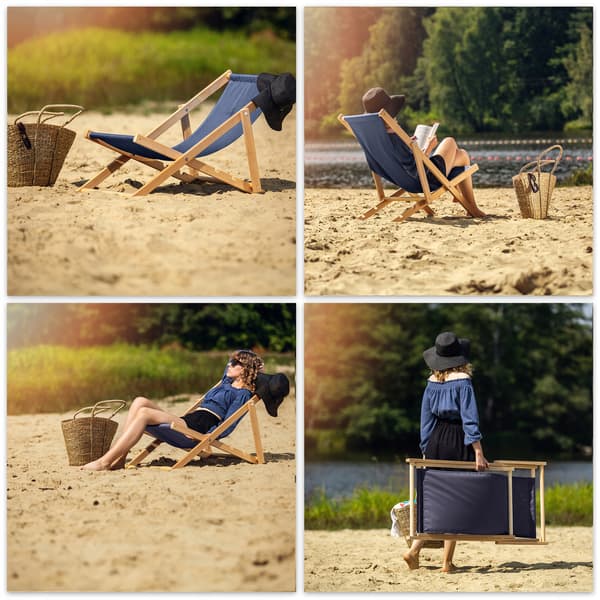 KADAX Trädgårdsstol för Strand, Hopfällbar, 2x Polerad, Hög Kvalitet