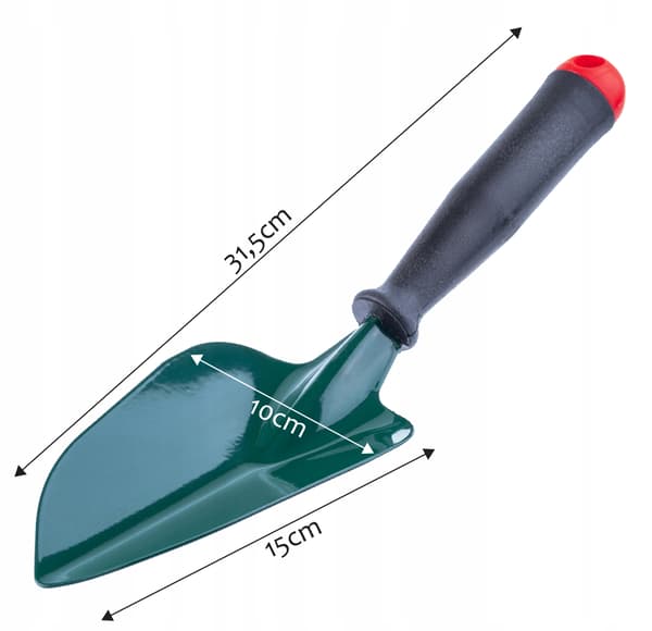 KADAX Trädgårdsspade för plantering av blommor, bred stål, 31 cm