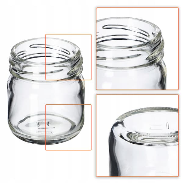 KADAX 10 stk. glaskrukke 40 ml til honning, krydderier, gave + låg