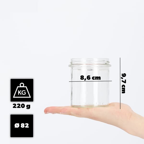 KADAX 50 st burkar 350 ml glas honungskonserver med lock Fi 82