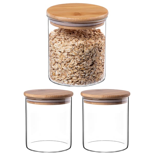 KADAX Matbehållare Pasta Glas Kryddburk med lock 800 ml