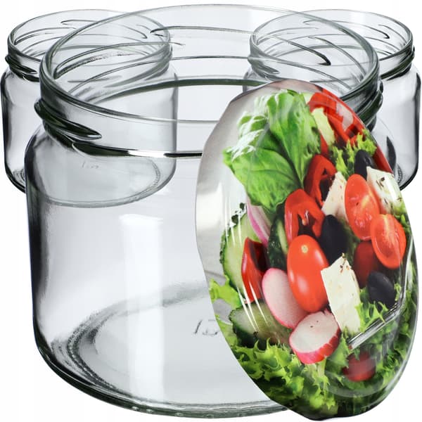 KADAX Sonka muurauspurkit 330ml 50kpl 82mm + kansi "Kasvissekoitus"