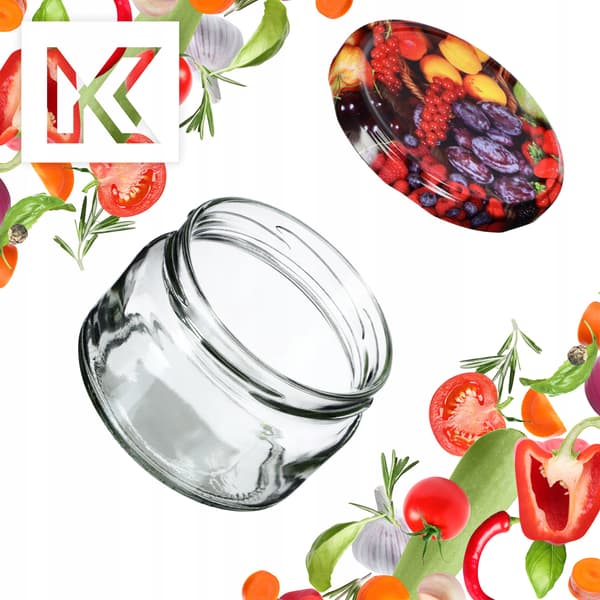 KADAX Denia säilykepurkit 250ml 10kpl 82mm + "Fruit" kansi