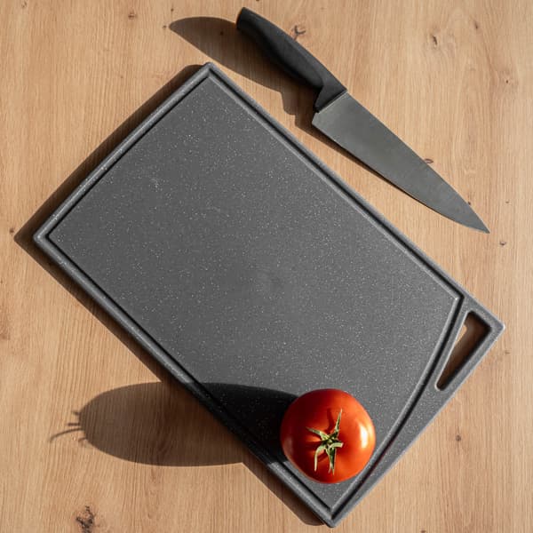 KADAX Plast skärbräda för kök halkfri svart bricka 38,5x24 cm