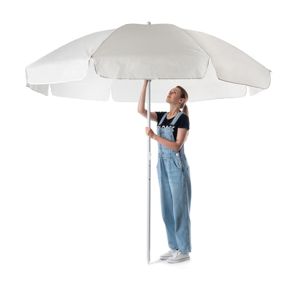KADAX Haveparasol til Balkon Terrasse 220 cm Stor Strand Foldbar + Overtræk