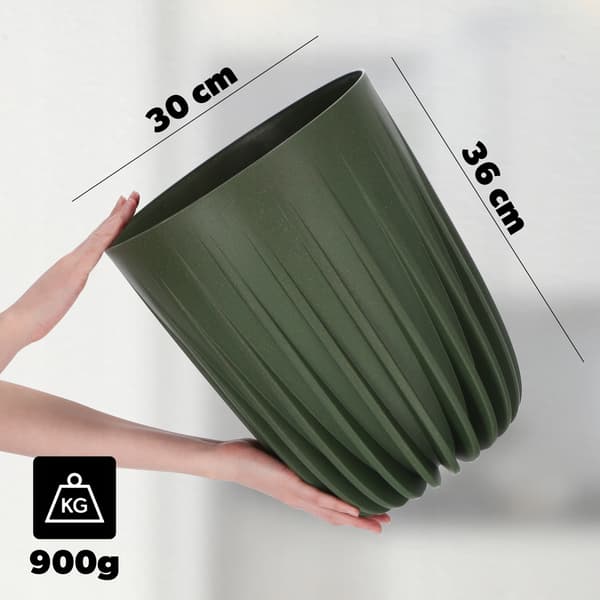 KADAX Urtepotte med Indsats 30x36cm Rund Plastlåg Indsats