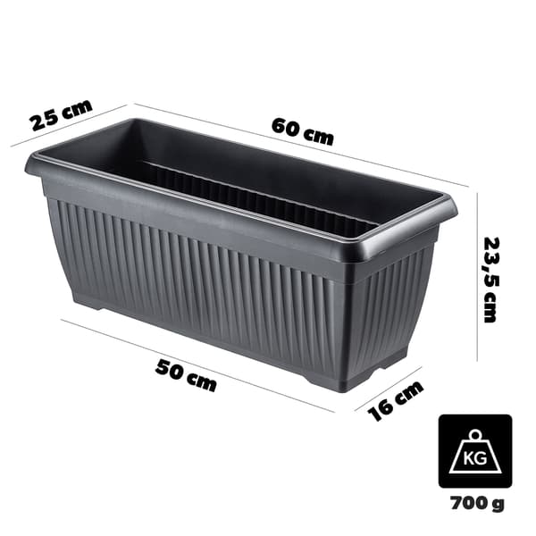 KADAX Doniczka DTT600-S433 Terra antracytowy <10><