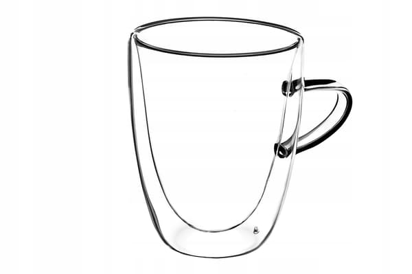 KADAX Termoglas för kaffe, te, latte, 350 ml dubbelväggiga muggar, 4 st
