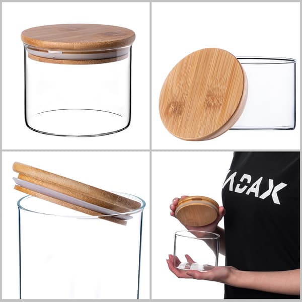 KADAX Glasbehållare för lösa kryddor med lock, burk 550 ml