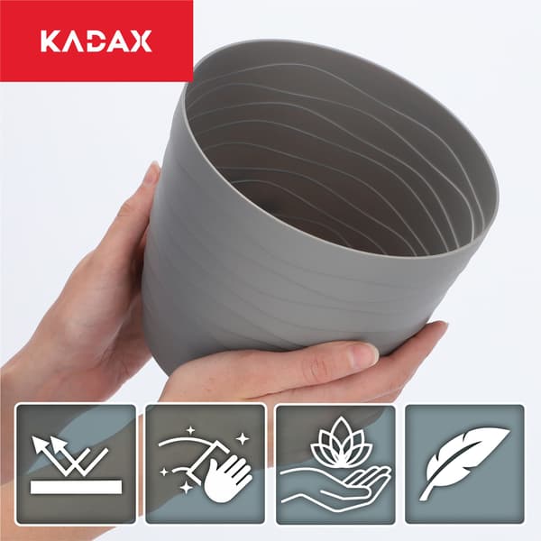 KADAX Urtepotte, Urtepotte, Grå, Rund, 17 cm, Plast
