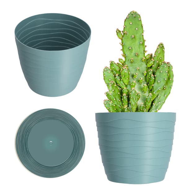 KADAX Blomkruka Blomkrukaskydd Grön Rund 19cm Plast