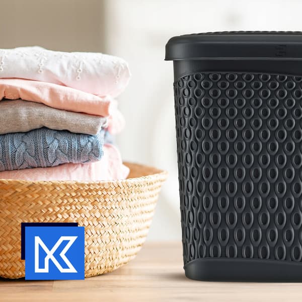 KADAX pyykinpesuainesäiliö 6L pesuainekapselit laatikko harmaa