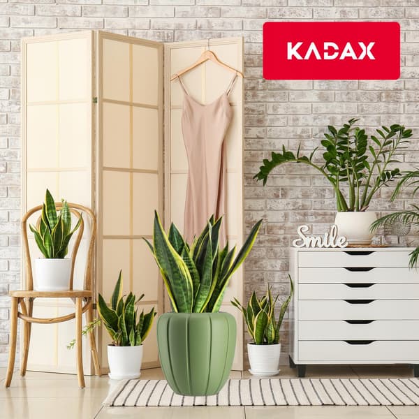 KADAX Høj havepotte + indsats Grøn 40 cm plastik