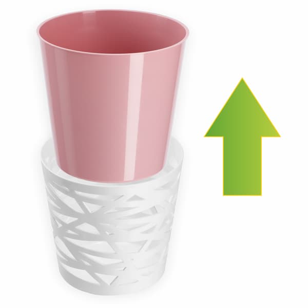 KADAX Urtepotte Plastik Lågindsats til Blomster og Planter 13cm Pink