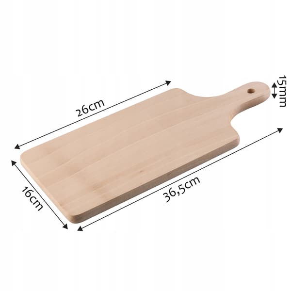 KADAX Träskärbräda Traditionell Med Handtag 26x16 cm Bok