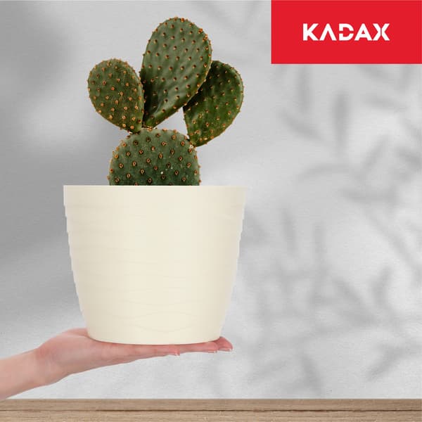 KADAX Urtepotte Urtepottedæksel Creme Rund 17cm Plast