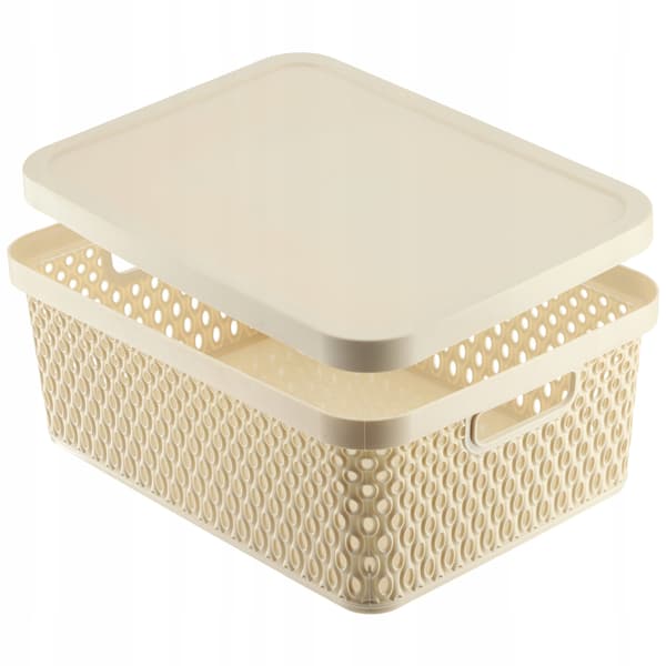 KADAX Korg med lock Förvaringslåda 12L Beige