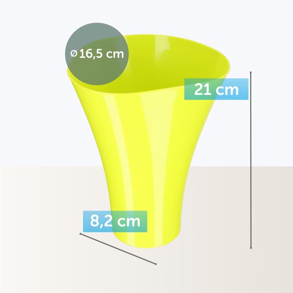 KADAX Urtepotte, Urtepotte, Planteskjuler, Blomsterfod, Plast, Gul, 16,5 cm