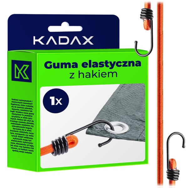 KADAX Elastiskt gummirep med metallkrok 71 cm för att fästa bagagepresenningar