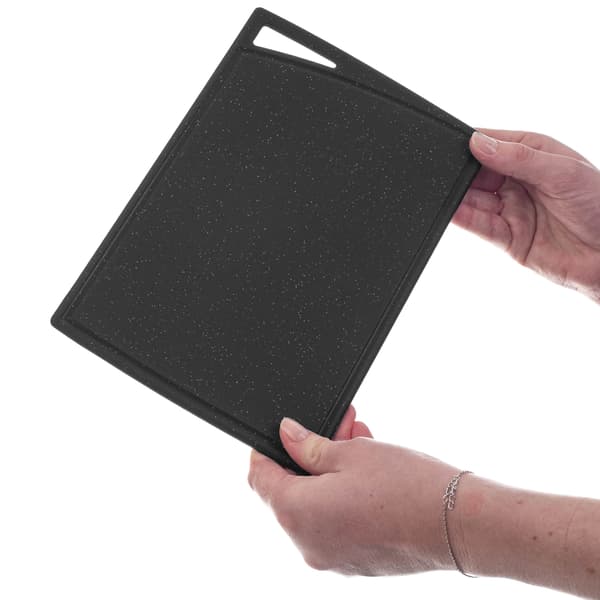KADAX Plast skärbräda för kök halkfri svart bricka 24,5x16 cm