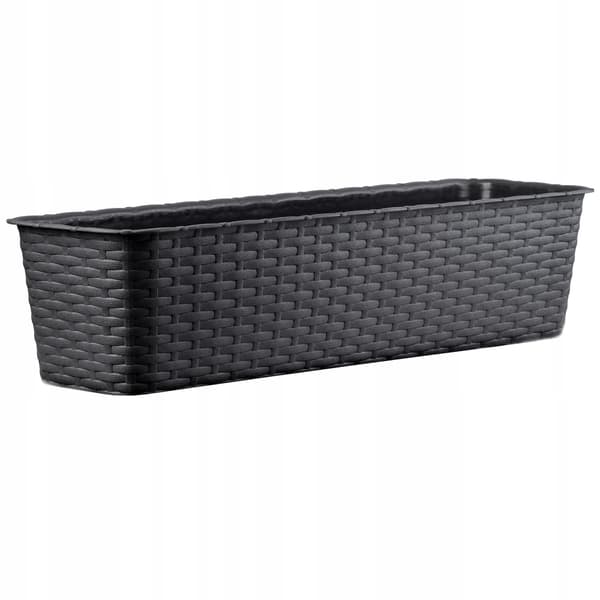 KADAX Balkonkasse 60 cm Urtepotte Urtepotte Balkon Antracit