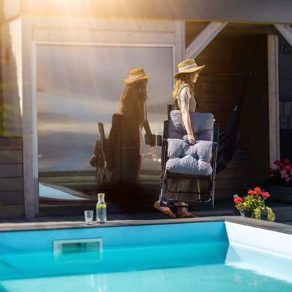 KADAX Trädgårdsstol Strandlounge Liggstol Turist Justerbar Terrass