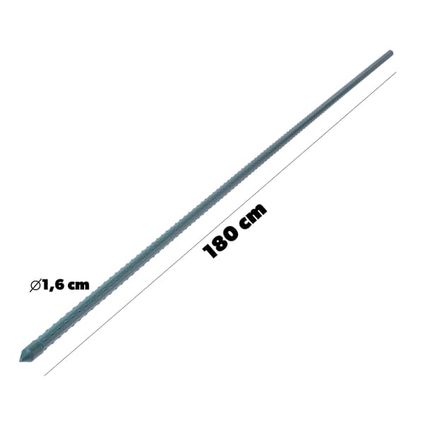 KADAX Plantestøttestang 180 cm tomatpæle belagt 16 mm 10 stk.
