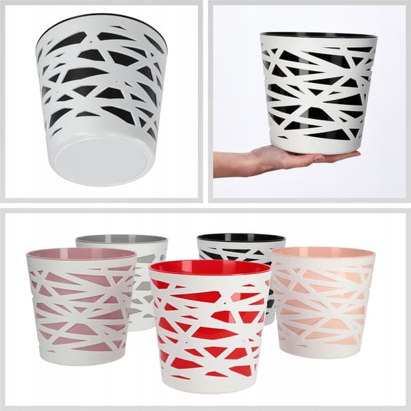 KADAX Urtepotte Plastik Lågindsats til Blomster og Planter 19 cm Sort