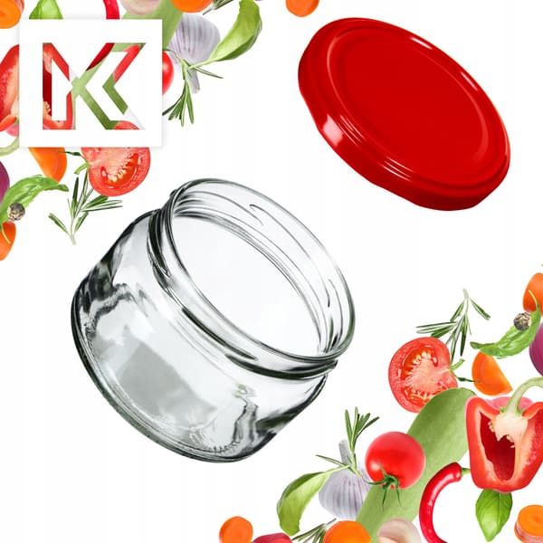 KADAX Denia purkituspurkit 250ml 10kpl 82mm + punainen kansi