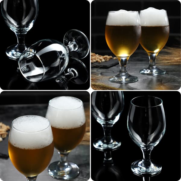 KADAX Ölmugg Glas 400ml Glasmuggar Set med 6 Presentset
