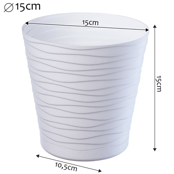 KADAX Urtepotte 15 cm Plastik Urtepottedæksel med Stativ