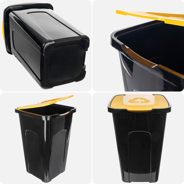 KADAX Affaldssorteringsspand 50L Gul Plast