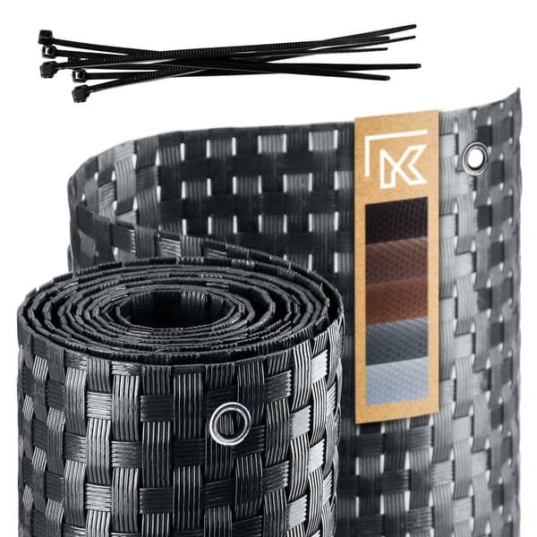 KADAX Technorottinki-parvekkeensuoja 1x3M Antrasiitti Premium-parveketerassimatto
