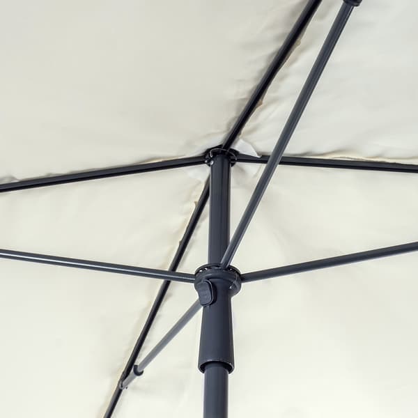 KADAX Stor Haveparasol 210cm Sammenfoldelig Balkonparasol Rektangulær Overtræk