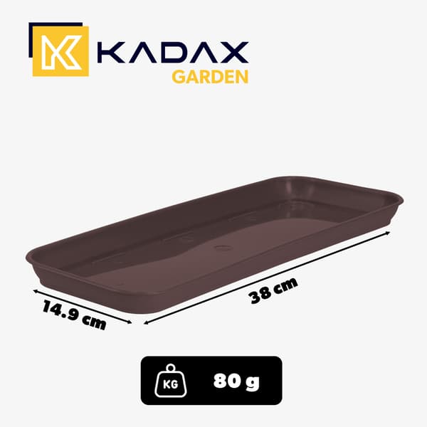 KADAX Urtepottestativ 40 cm Rektangulær Plastikbakke Brun