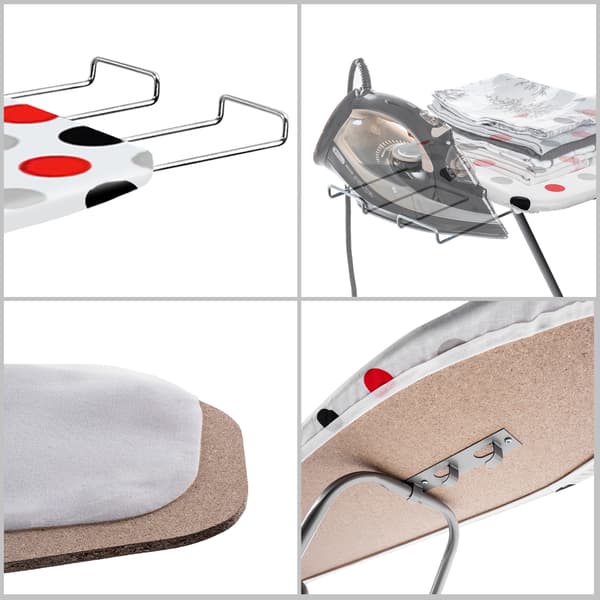 KADAX Foldbart Strygebræt 104x30cm Med Strygejernholder, Let, Lille